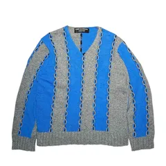 COMME des GARCONS HOMME PLUS(コムデギャルソンオムプリュス) 00AW ”Docking Rock” V-neck Two-Tone Wool Knit ドッキングロック期 Vネック バイカラー ウール ニットのサムネイル