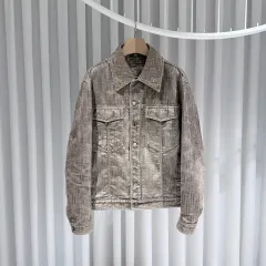 FENDI フェンディ FFロゴ ツアーベルベット デニム トラッカー ベージュ ジャケットのサムネイル