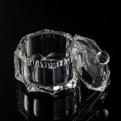 クリスタルガラス 灰皿 八角 カット 箱付き卓上 小物入れ インテリア