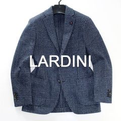 近年モデル】LARDINI ジャケット 千鳥格子 リネンシルク ベージュ 44