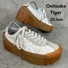 Onitsuka Tiger オニツカタイガー 23.5cm DELEGATION CHUNK デレゲーションチャンク ベージュ スニーカー 厚底 ローカット ロゴ カジュアル シューズ スタイルアップ チャンキーソール トレンド 人気 ★ ■■のサムネイル