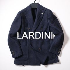 美品60%off国内正規LARDINI春夏ダブルニットジャケット黒Sサイズ