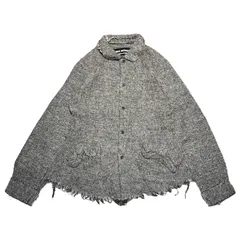 COMME des GARCONS JUNYA WATANABE(コムデギャルソンジュンヤワタナベ) 03AW Felted Round Collar Grunge Shirt Jacket 縮絨加工 丸襟  グランジ シャツ ジャケット JK-B008のサムネイル