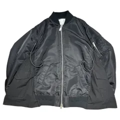 sacai(サカイ) 21AW NYLON TWILL BLOUSON MA-1 ナイロン ツイル ブルゾン 21-05692 3(L程度) ブラック ジャケットのサムネイル