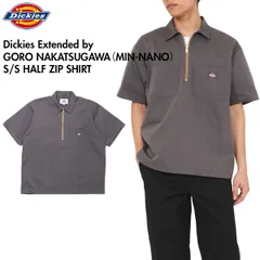 Dickies x GORO NAKATSUGAWA　DC2045 ハーフジップシャツ 半袖  HALF ZIP SHIRT 56 ディッキーズ MIN-NANO 中津川吾郎 コラボ ヘザ－グレー Sのサムネイル