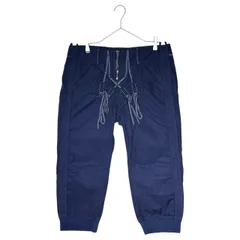 MARITHE FRANCOIS GIRBAUD(マリテフランソワジルボー) 00's フロントリボン バックポケット クロップド カラー パンツ M6-2177 L ネイビー Y2K ギミックのサムネイル
