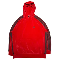NEEDLES(ニードルズ) TRACK HOODY C/PE VELOUR トラック フーディ ベロア パーカー NS252 XL レッドのサムネイル