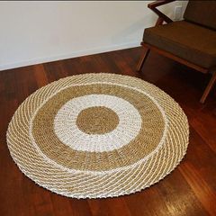 ZARA HOME ナチュラルジュート円形ラグ 直径約208㎝ - メルカリ
