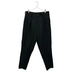YOHJI YAMAMOTO POUR HOMME(ヨウジヤマモトプールオム) 22ss Linen 2-Pleat Tapered Trousers リネン 2タック テーパード スラックス HG-P96-303 3 ブラック パンツのサムネイル