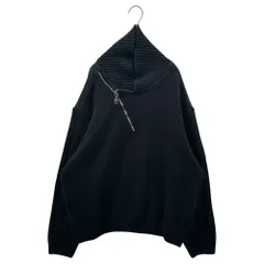 CASTELBAJAC(カステルバジャック) 1980's Diagonal-Zip Shoulder-Line Pullover Knit 80年代 斜め ジップ ショルダーライン プルオーバー ニット ブラック ヴィンテージのサムネイル