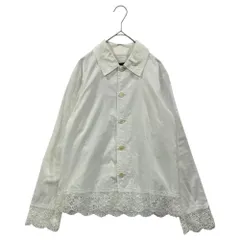 tricot COMME des GARCONS(トリココムデギャルソン) 03SS Hem＆Sleeves Lace Cotton L/S Shirt 裾 袖 レース コットン 長袖 シャツ TI-B020 S ホワイト AD2002 00'sのサムネイル