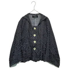 tricot COMME des GARCONS(トリココムデギャルソン) 11SS Rayon Cupro Blend Dot Pattern Large Button Blouse レーヨン キュプラ 切替 ドット デカボタン ブラウス TG-J005 Mのサムネイル