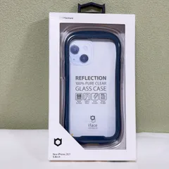 ハミィ Hamee i Face Refiection Case iPhone 13 mini Navy.4 ネイビー クリア 4522327933046のサムネイル