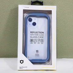 ハミィ Hamee i Face Refiection Case iPhone 13 mini Pale Blue.4 ブルー 水色 クリア 4522327933084のサムネイル