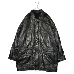 Aquascutum(アクアスキュータム) 70's~80's Vintage Leather Duffle Coat ヴィンテージ レザー ダッフル コート M ブラック 70年代〜80年代のサムネイル