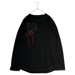 MARITHE FRANCOIS GIRBAUD(マリテフランソワジルボー) 00's Snake Print Hand Embroidery L/S T-Shirt スネーク プリント 手刺繍 長袖 Tシャツ M7-6013 L ブラック Y2K カットソーのサムネイル