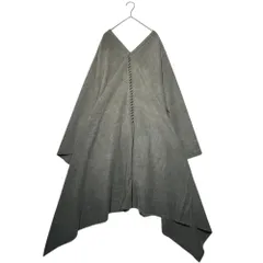 ISSEY MIYAKE(イッセイミヤケ) Wild Stitch Wide Wool Poncho Cape ワイルドステッチ ワイド ウール ポンチョ マント ME33AD014 FREE チャコールグレーのサムネイル