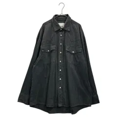 MY THINKS(マイシンクス) Snap-Button Western-Style Soft Denim Shirt スナップボタン ウエスタン ソフトデニムシャツ S ブラックのサムネイル