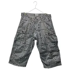 MILKBOY(ミルクボーイ) 90's Major Checkered Hip Pocket Anarchy Shorts 90年代 メジャー 格子柄 ヒップポケット アナーキー ハーフパンツ 0P0048 FREE(L程度)  グレー×ホワイト アーカイブのサムネイル