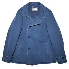 Ron Herman DENIM(ロンハーマンデニム) Indigo-dyed Melton Rider Jacket インディゴ染め メルトン ライダース ジャケット L インディゴ ヴィンテージ加工のサムネイル