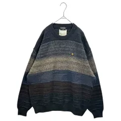 CHANEL(シャネル) 1980's Mohair gradient striped knit モヘア グラデーション ボーダー ニット 表記無(XL程度) ネイビー×ブラウン 80年代 ヴィンテージ 手書きタグ メンズサイズのサムネイル