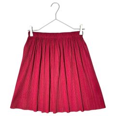 極美品♫プリーツプリーズ タックフレアスカート オレンジ ウエスト