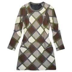 COMME des GARCONS JUNYA WATANABE(コムデギャルソンジュンヤワタナベ) 13AW Diagonal Check Round Neck L/S Wool Dress 斜めチェック ラウンドネック 長袖 ウール ワンピースのサムネイル