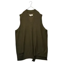 MM6 Maison Margiela(エムエムシックス) 24SS Sleeveless knitted dress ノースリーブ ニット ドレス ベスト S52DA0044 M13044 S カーキ 男性着用可能 男性サイズ：XSのサムネイル