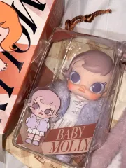 POP MART ベイビー MOLLY ウィンターフィット ブルーベリーパイ ぬいぐるみ キーホルダー
