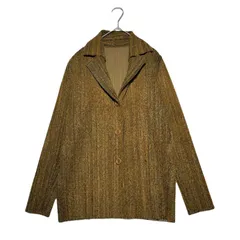 PLEATS PLEASE(プリーツプリーズ) Felt Pleated Tailored 3B Jacket フェルト プリーツ テーラード 3B ジャケット PP23-JA632 3(L程度) ブラウン×グリーンのサムネイル