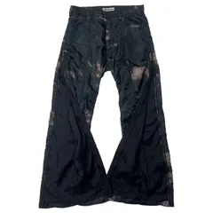 ISSEY MIYAKE(イッセイミヤケ) 98AW vintage bleached parachute pants/ヴィンテージ脱色加工パラシュートパンツ/90年代/アーカイブ/ジップ IM84-FF927 SIZE S ブラック×パープルのサムネイル
