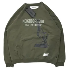 NEIGHBORHOOD(ネイバーフッド) 26SS SAVAGE SWEAT SHIRT LS サベージ スウェット 261FPNH-CSM08 L カーキ ダメージ加工 刺繍 ロゴのサムネイル