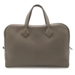 HERMES エルメス ヴィクトリア40 ボストンバッグ ハンドバッグ トラベル トリヨンクレマンス レザー エトゥープ グレージュ シルバー金具 Ｘ刻印のサムネイル