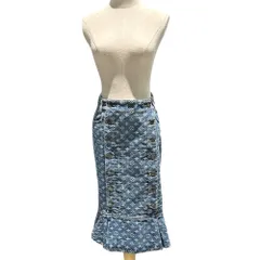 LOUIS VUITTON(ルイヴィトン) Monogram Denim Mermaid Skirt モノグラム デニム マーメード スカート RW072W WLSK02CF7 36 インディゴ ボタンのサムネイル