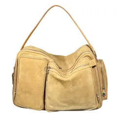 Acne Studios(アクネストゥディオズ) Camero Hotel Suede カメロ ホテル スウェード A10486- ベージュ ショルダー バッグ ボストン 旅行のサムネイル