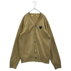 PLAY COMME des GARCONS(プレイコムデギャルソン) 10AW Heart Patch Wool Cardigan ハート ワッペン ウール カーディガン AZ-N024 L ベージュ×ブラック AD2010のサムネイル