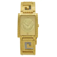 VERSACE ヴェルサーチ メデューサ ゴールド文字盤 GP 革ベルト レディース QZ クォーツ 腕時計 7008015のサムネイル