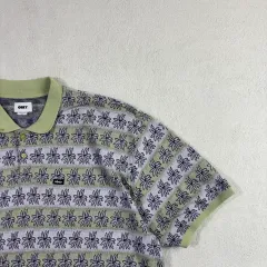 OBEY フラワー パータン カラ ニット 半袖のサムネイル