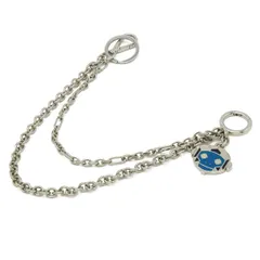 PRADA プラダ ロボット モンキー バッグチャーム ウォレットチェーン キーホルダー キーリング メタル シルバー ブルー 青 2PS033のサムネイル