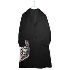 YOHJI YAMAMOTO POUR HOMME(ヨウジヤマモトプールオム) 17AW Print Embroidery Long Jacket 袖山 ハンド ステッチ プリント 刺繍 ジャケット HK-J38-127 2(M程度) ブラックのサムネイル