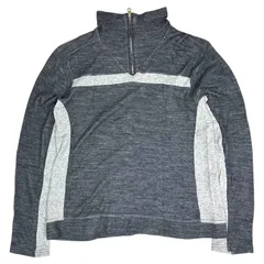MARITHE FRANCOIS GIRBAUD(マリテフランソワジルボー) 00's High-Neck Half-Zip Panel-Cut T-Shirt ハイネック ハーフジップ 切替 カットソー M7-6077 M グレー Y2Kのサムネイル