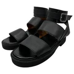 COMME des GARCONS JUNYA WATANABE(コムデギャルソンジュンヤワタナベ) Ankle Strap Leather Sandals アンクル ストラップ レザー サンダル M(24cm程度) ブラックのサムネイル
