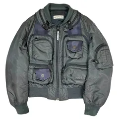 ISSEY MIYAKE MEN(イッセイミヤケメン) 96AW  Archive Parachute Cargo Bomber Jacket アーカイブ パラシュート カーゴ ボンバー ジャケット ME63-FC460 M グレー×ネイビーのサムネイル