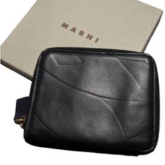 箱付き✨MARNI✨マルニ✨財布✨ラウンドジップ✨マリン✨ウォレット 