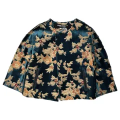 JUNYA WATANABE COMME des GARCONS(ジュンヤワタナベコムデギャルソン) 17AW Floral Velvet Jacquard Jacket  花柄 ベルベット ジャガード ジャケット  JT-J048 XS ブルー×ベージュのサムネイル