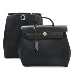 HERMES エルメス エールバッグ アドPM リュックサック 2WAY ハンドバッグ トワルオフィシエ レザー ブラック 黒 □F刻印のサムネイル