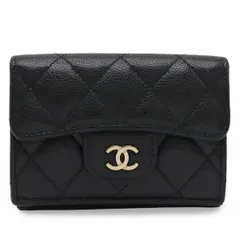 CHANEL シャネル クラシック スモール フラップ ウォレット マトラッセ ココマーク 3つ折財布 三つ折り キャビアスキン レザー ブラック 黒 AP0230のサムネイル