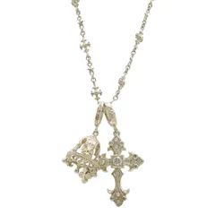 Loree Rodkin ローリー ロドキン フルッドゥリースタークロス ベルネックレス ペンダント SV925 ジルコニア シルバー 2011年クリスマス限定品のサムネイル