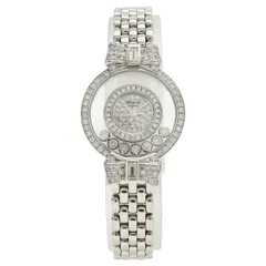 Chopard ショパール ハッピーダイヤモンド ベゼルダイヤ ラグダイヤ ホワイトゴールド 750 レディース QZ クォーツ 腕時計 20/5596のサムネイル