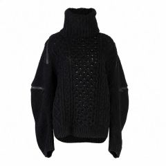 AW2004 ジッパー サムホール ハイネックニット - メルカリ